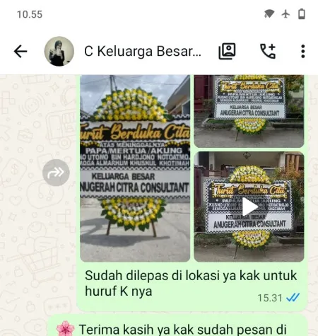Pengiriman Papan Bunga Duka Kawasan Merak Cilegon